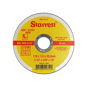 DISCO DE CORTE 4/12''x1mm STARRET