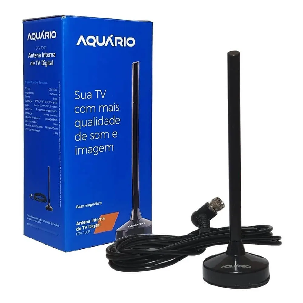 Antena Interna Digital DTV-100P Aquario