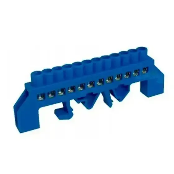 Barra Neutro 12 Furos 16mm C/Suporte