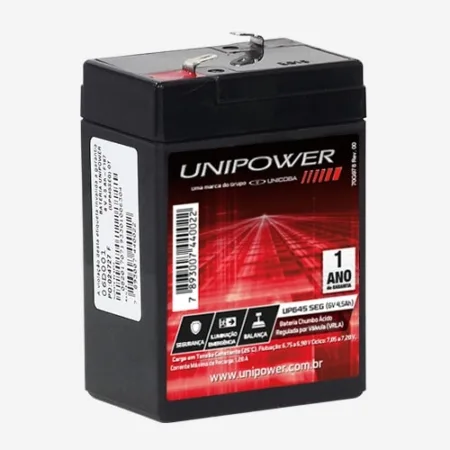 Bateria Estacionária VRLA 6V 4,5Ah Unipower