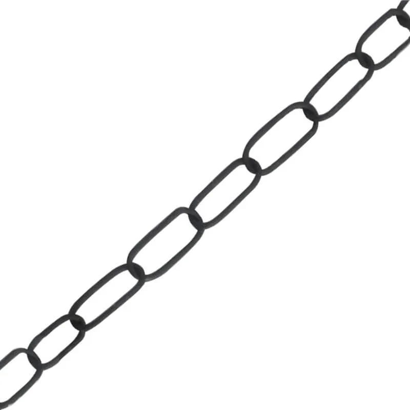 Corrente Fina P/ Lustre Preta Com 1 Metro Marcai