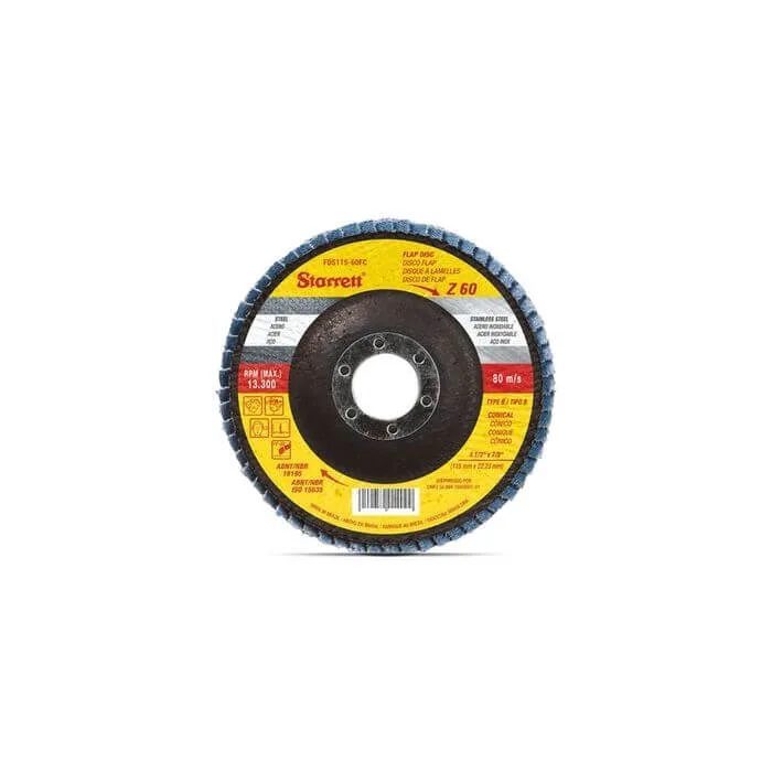 Disco De Desbaste Flap Para Esmerilhadeira Grão 060 Starrett