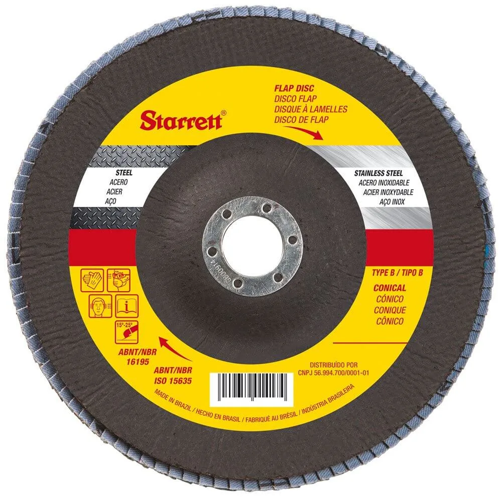 Disco De Desbaste Flap Para Lixadeira Grão 080 Starrett