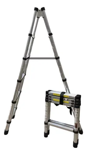 Escada Telescópica De Alumínio Dobrável 6d 1,7 Mts Fibervix