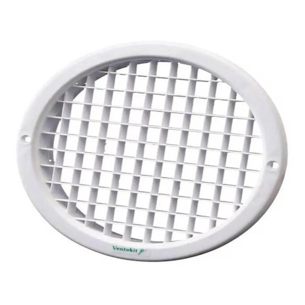 Grade De Ventilação Redonda Com Tela 15cm Westaflex