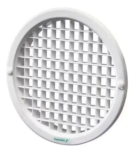 Grade De Ventilação Redonda Com Tela 20cm Westaflex