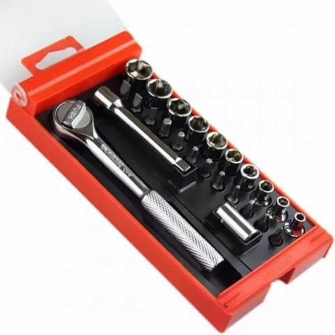 Jogo De Soquetes E Bits 1/4'' Worker