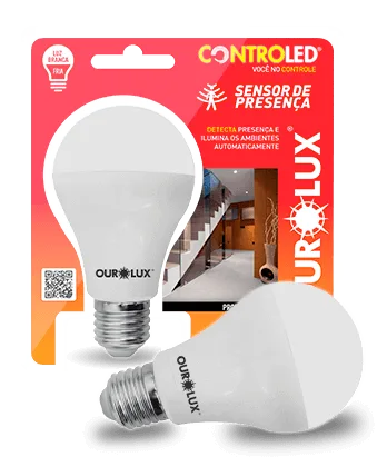 Lâmpada  Controled Sensor de Presença 9W E27 Ourolux