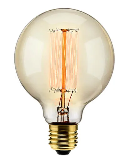 Lampada Filamento De Carbono 40W G95 Elgin