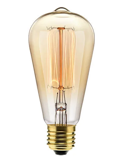 Lampada Filamento De Carbono 40W ST64 Elgin