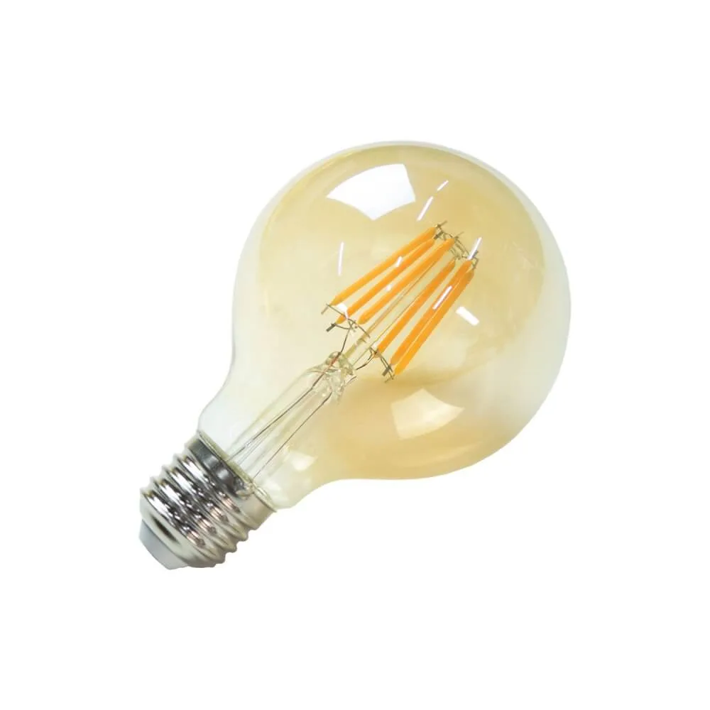 Lâmpada Filamento Led Bulbo ST64 4w Ambar E-27 Bivolt Saime