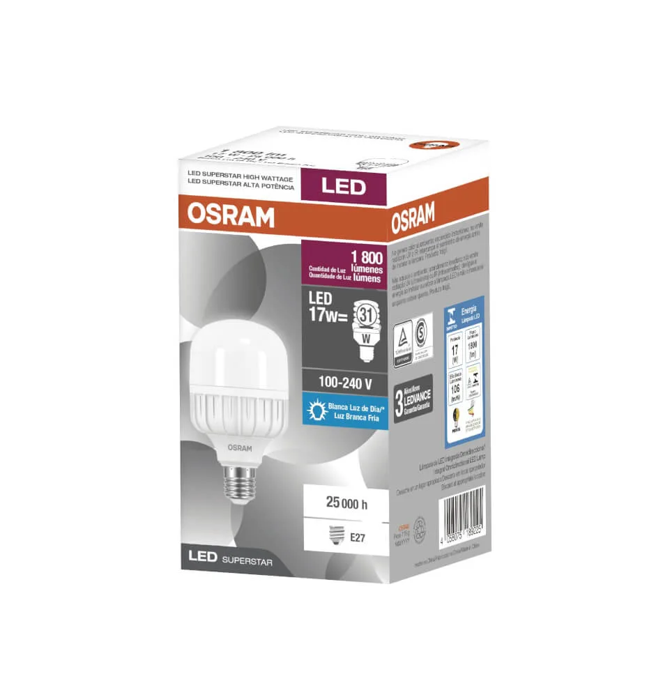 Lâmpada Led HO 17W 6500K E-27 Osram