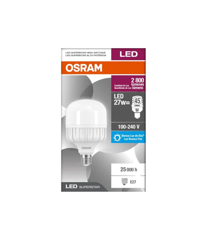 Lâmpada Led HO 27W 6500K E-27 Osram