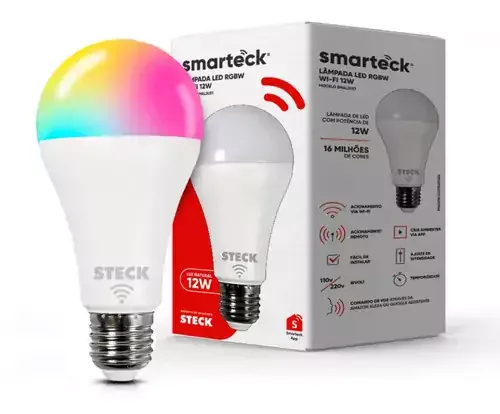 Lampada Led RGB Wi-Fi 12W Smarteck