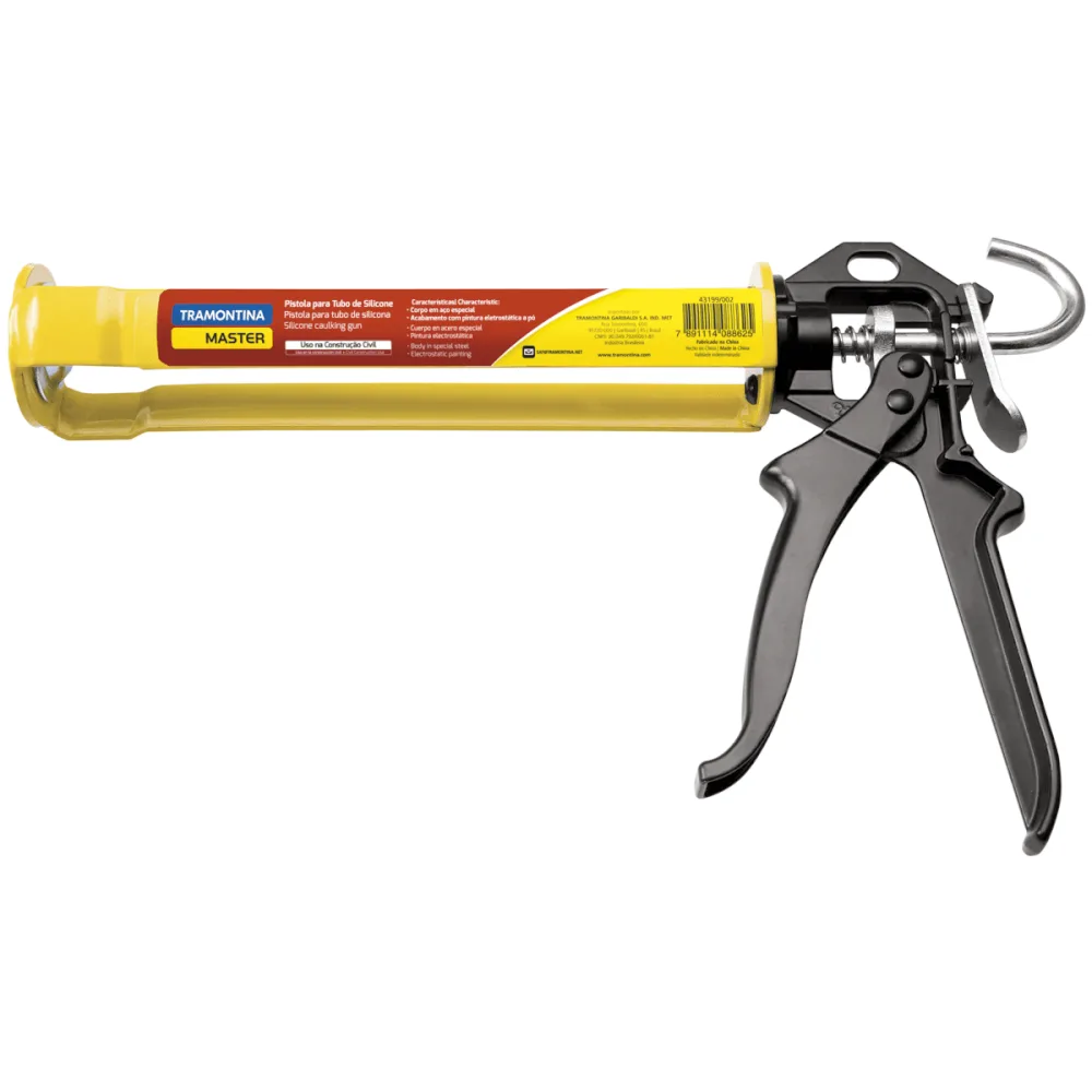 Pistola Para Tubo De Silicone 280 ml Com Chapas Em Aço Tramontina Master
