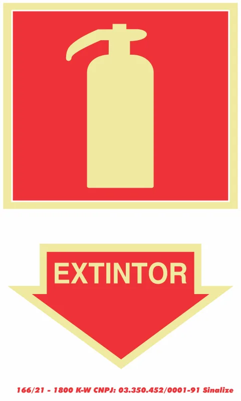 Placa Sinalizadora Extintor 20x30cm