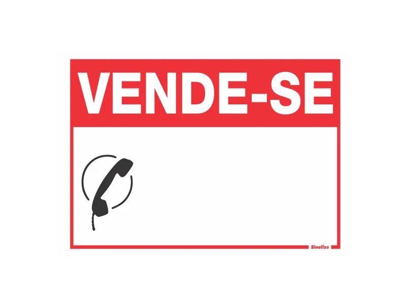 Placa Sinalizadora Vende-se 20x30cm
