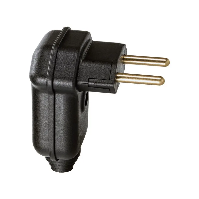 Plugue Macho 90° 2P 20A Preto Margirius