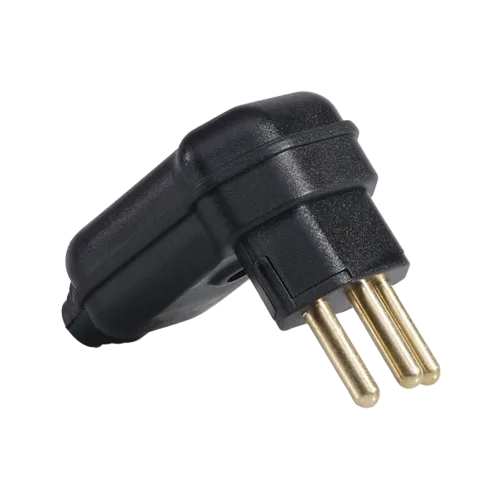 Plugue Macho 90° 2P+T 20A Preto Margirius