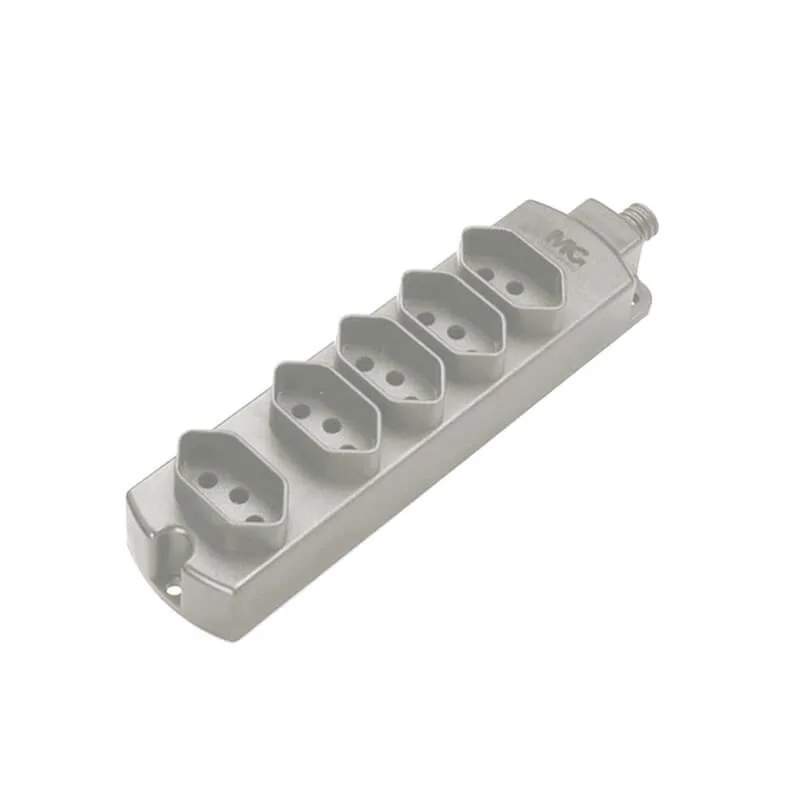 Tomada Régua Barra Multipla Com Cinco Tomadas 2P+T 10A Cinza Margirius
