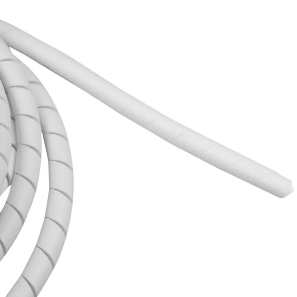Tubo Espiral Organizador De Fios E Cabos 1/2'' Branco Frontec