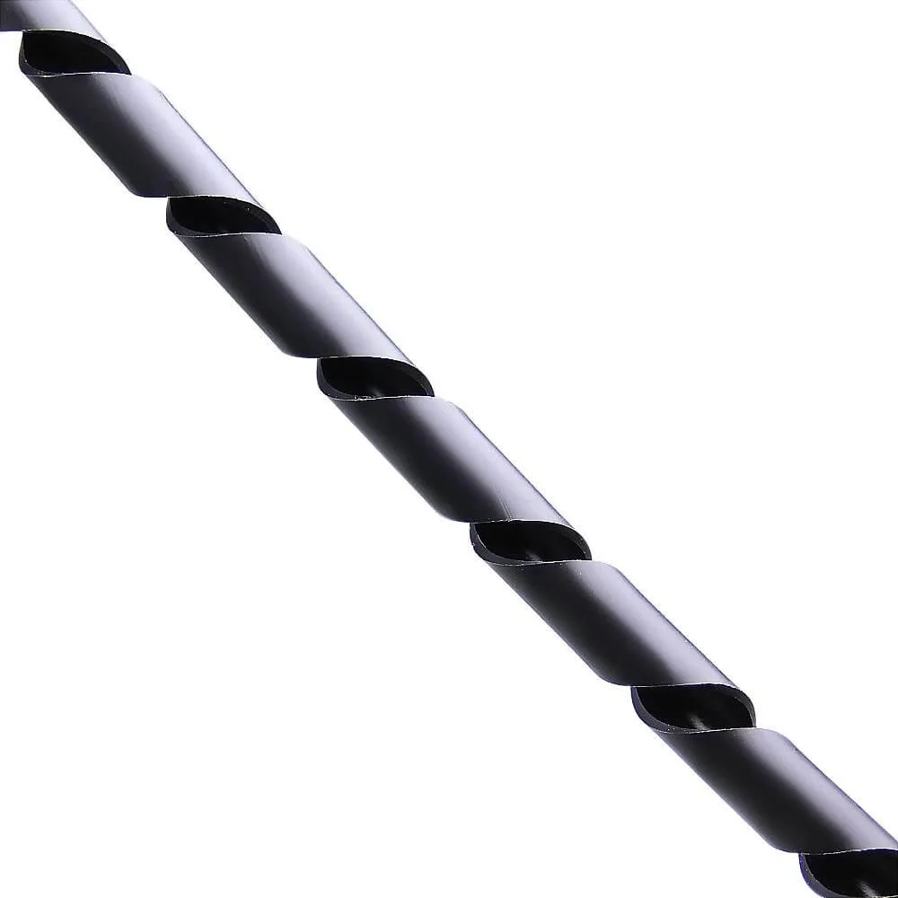 Tubo Espiral Organizador De Fios E Cabos 1/2'' Preto Frontec