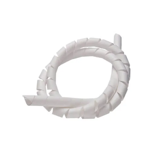 Tubo Espiral Organizador De Fios E Cabos 1'' Branco Frontec