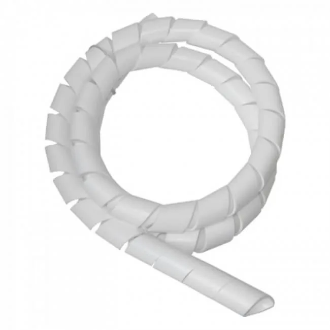 Tubo Espiral Organizador De Fios E Cabos 3/4'' Branco Frontec