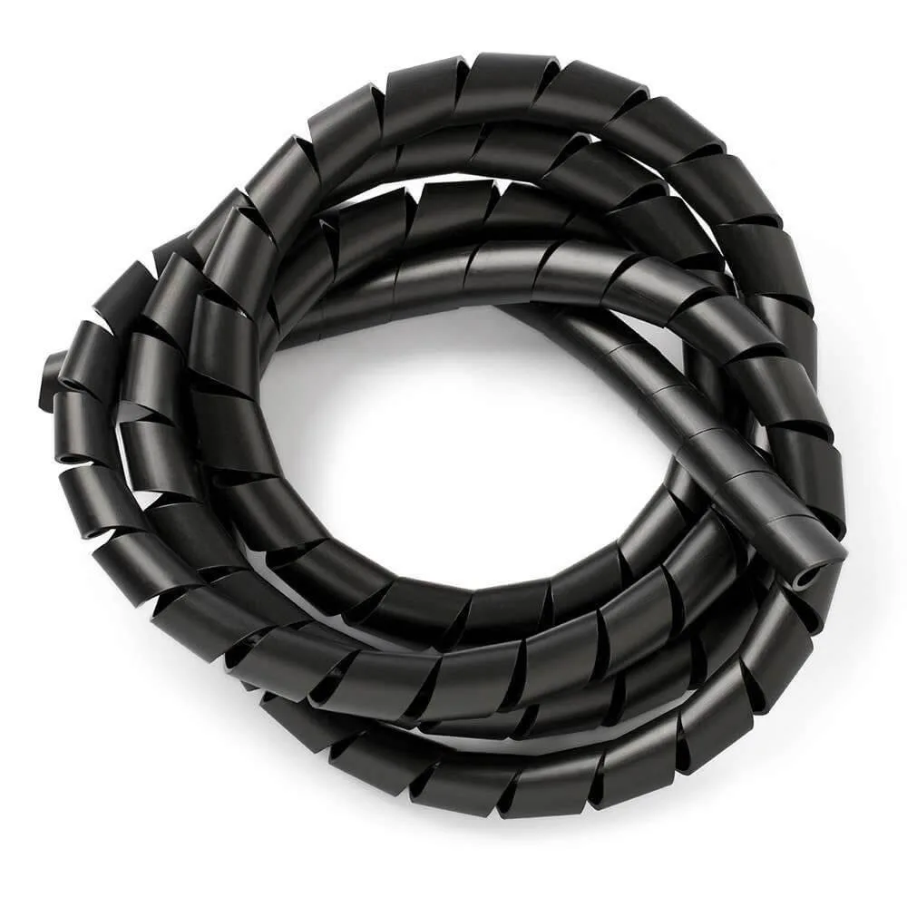 Tubo Espiral Organizador De Fios E Cabos 3/4'' Preto Frontec